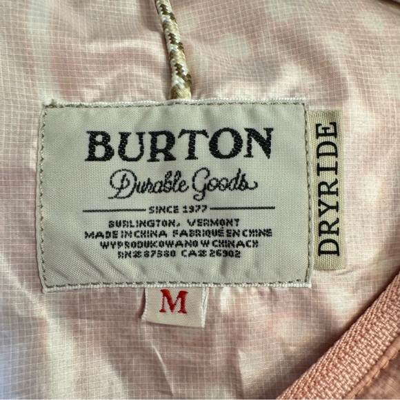 Youth Burton Spellcaster Snowboard Rain Windbreaker Jacket Size M - Picture 14 of 16